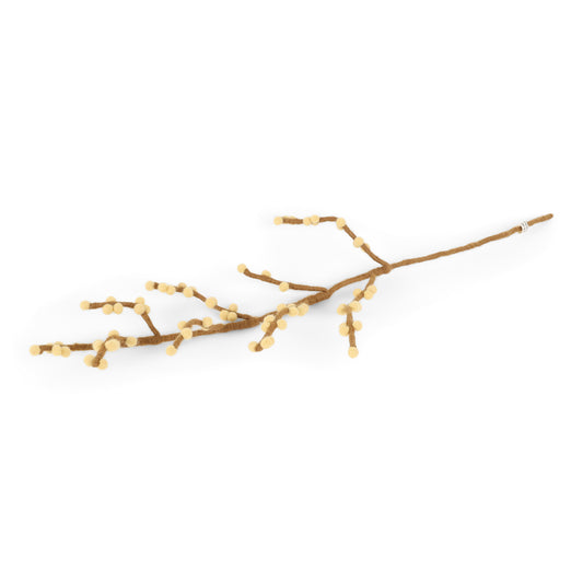 Branche d'ilex à baies jaune citron