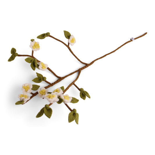 Branche de pommier en laine