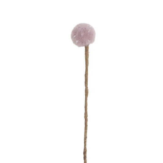 Craspedia Mauve Gris en laine