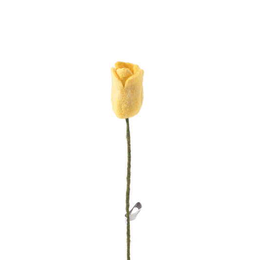 Tulipe Jaune en laine