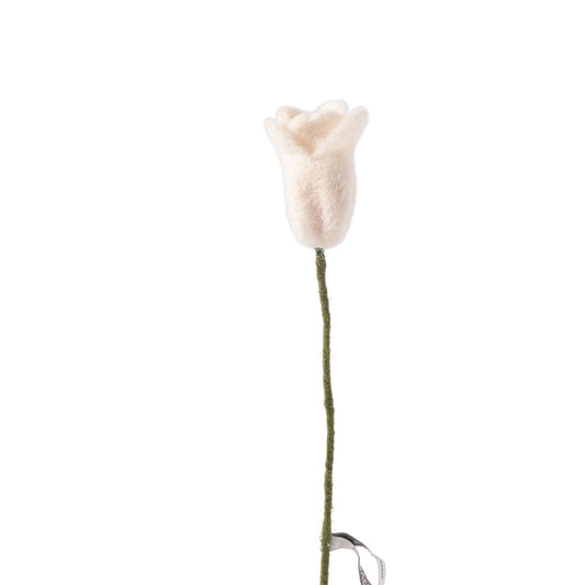 Tulipe Blanc en laine