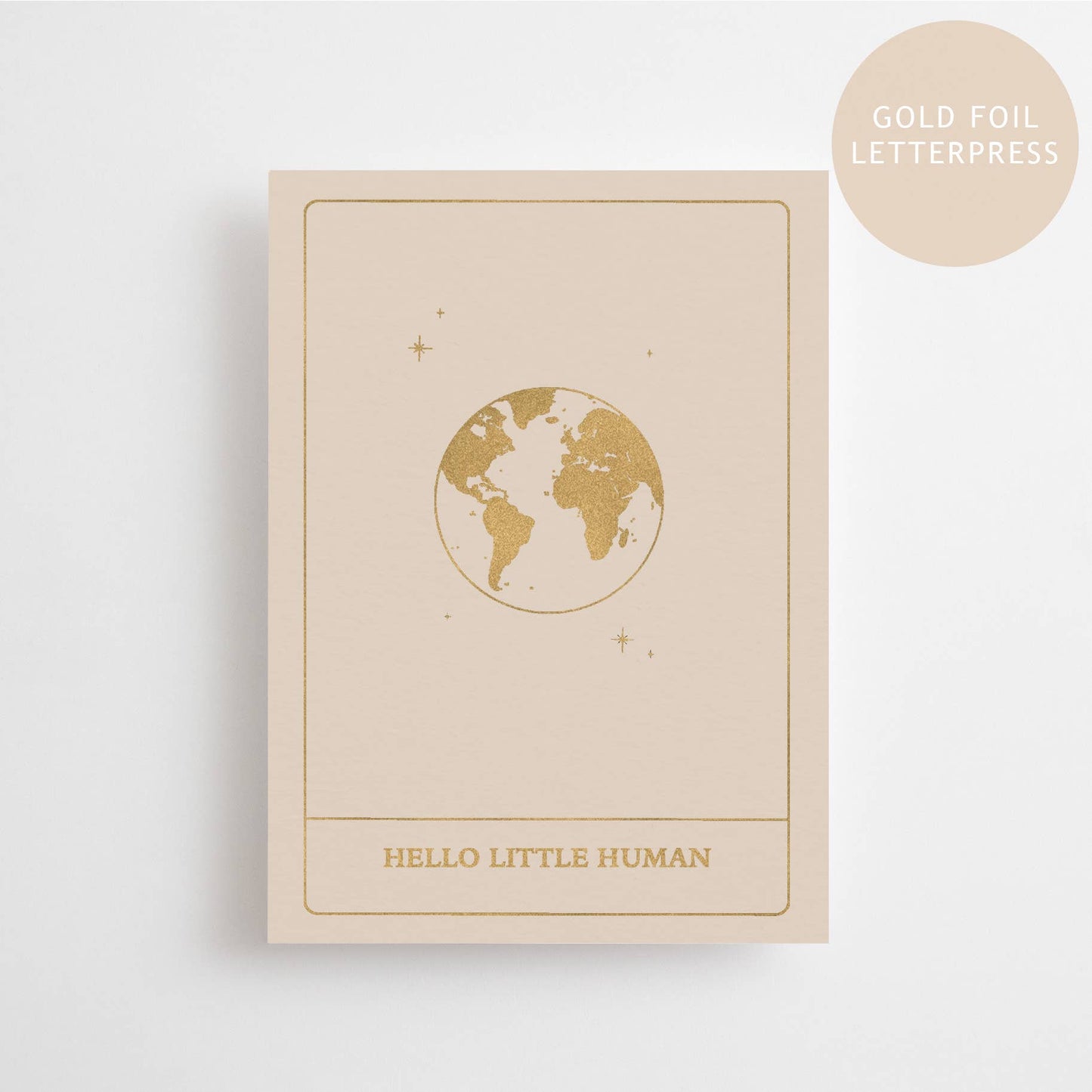 HELLO LITTLE HUMAN - ÉDITION DORÉE - CARTE POSTALE -