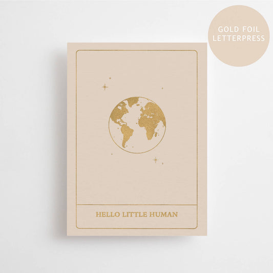 HELLO LITTLE HUMAN - ÉDITION DORÉE - CARTE POSTALE -