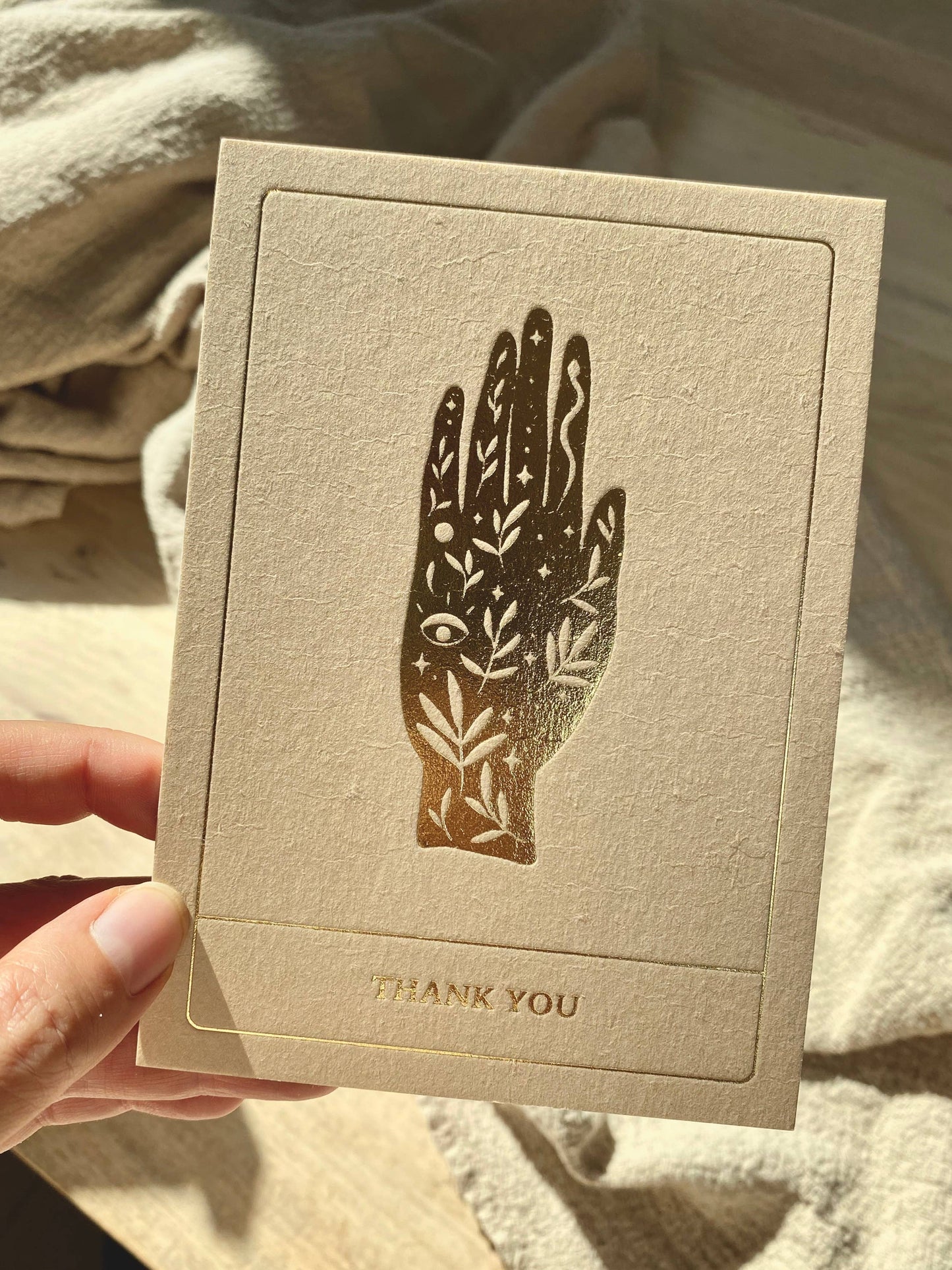 MERCI - ÉDITION DORÉE - CARTE POSTALE -