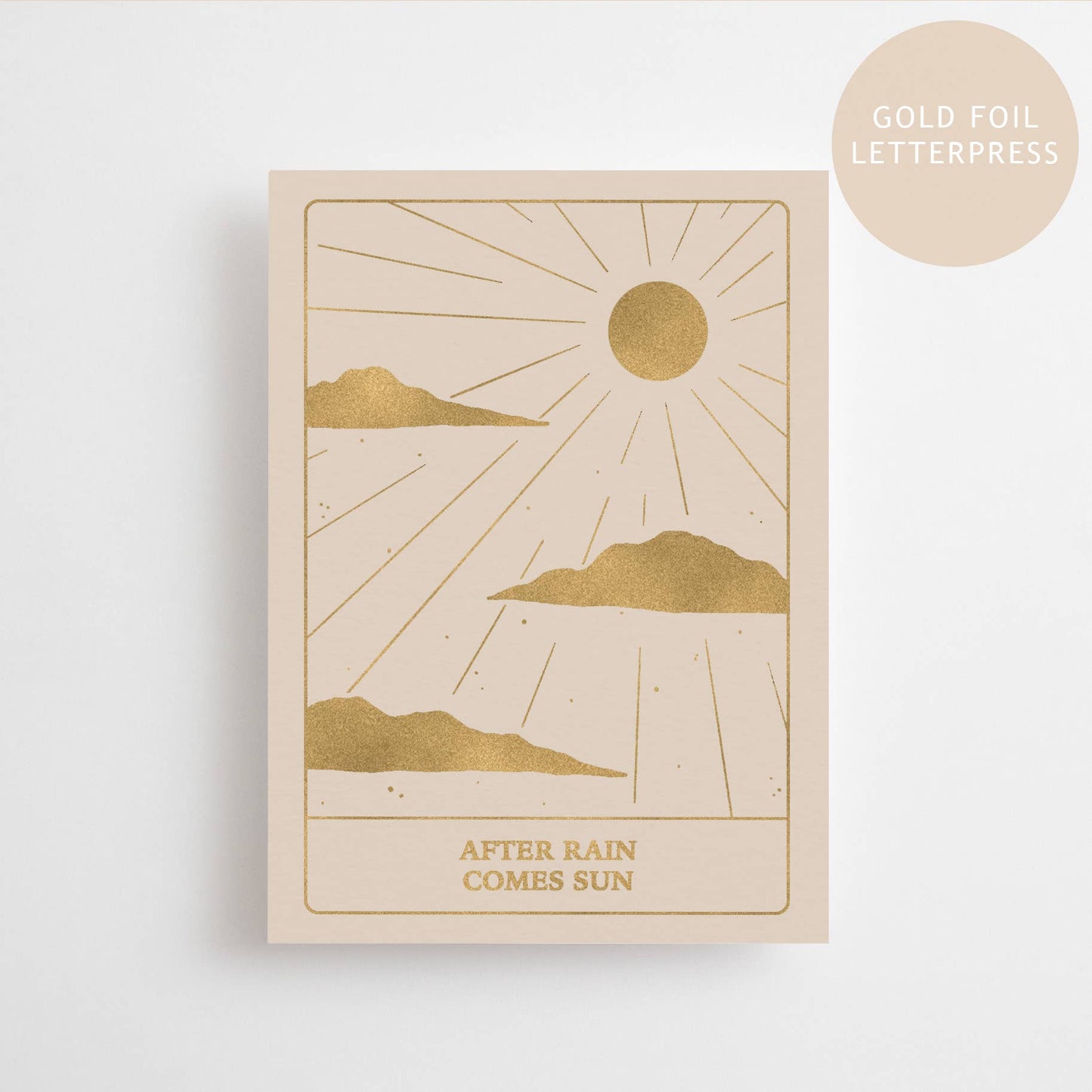 AFTER RAIN COMES SUN - ÉDITION DORÉE - CARTE POSTALE -
