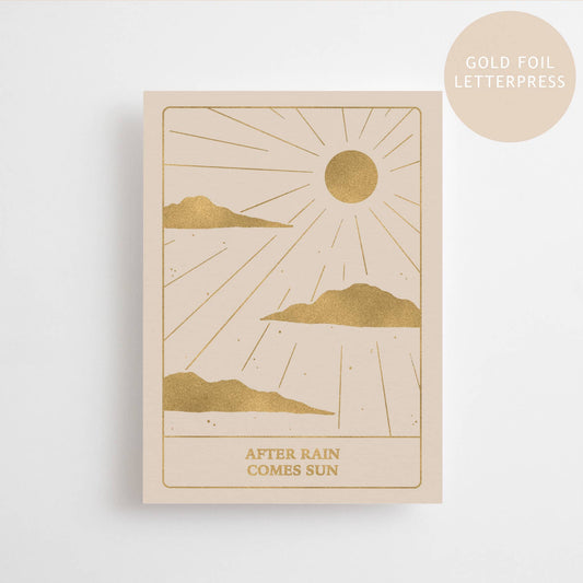 AFTER RAIN COMES SUN - ÉDITION DORÉE - CARTE POSTALE -