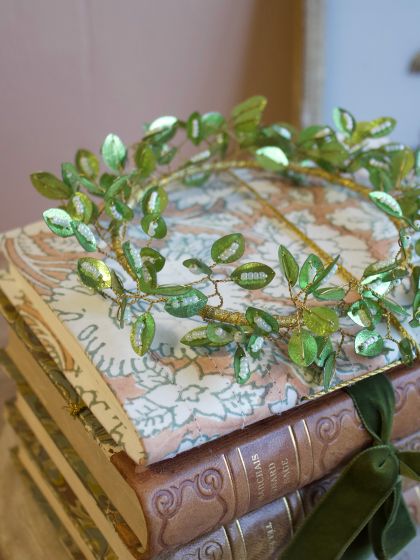 Couronne de feuilles vertes