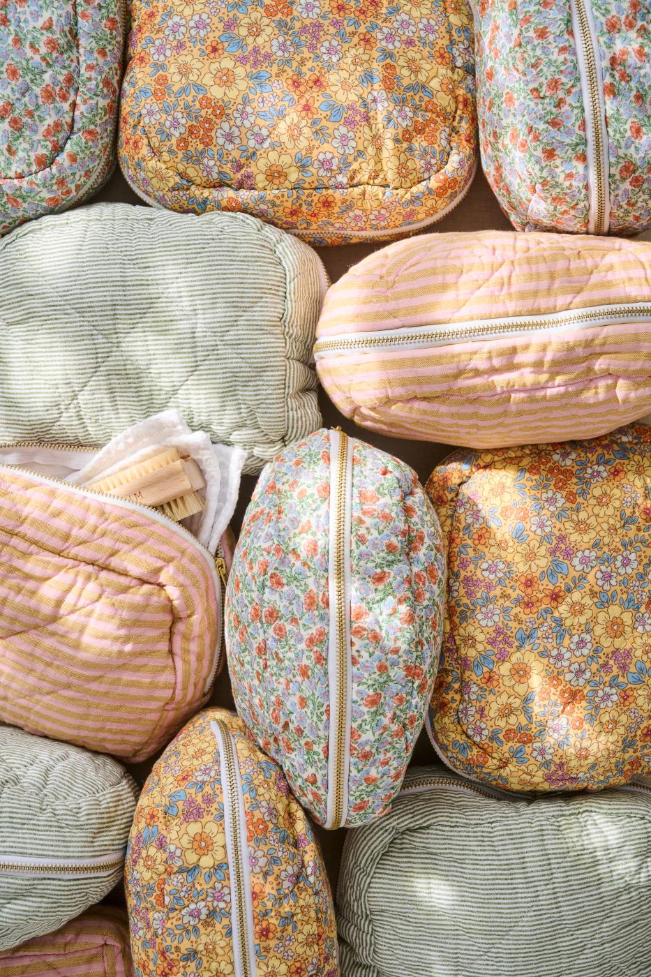 Trousse matelassée en coton