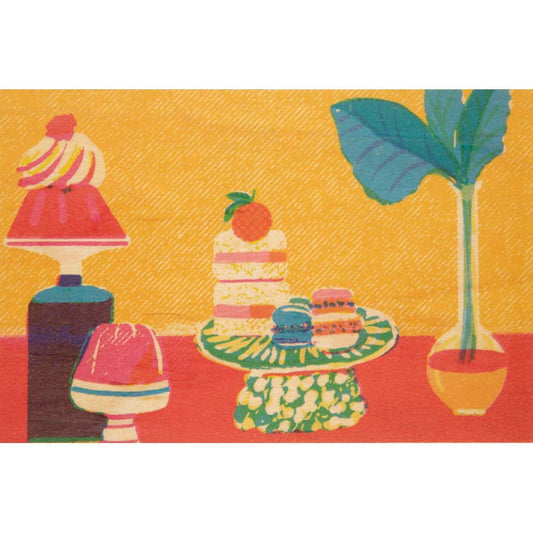 Carte postale en bois Still Life Pastries