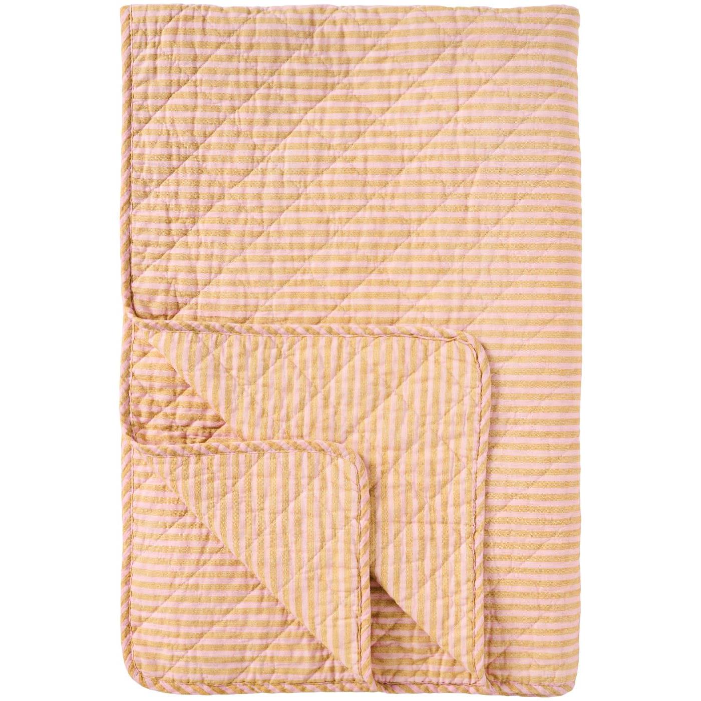 Couette à rayure rose et jaune – 130x180 cm | 100% coton