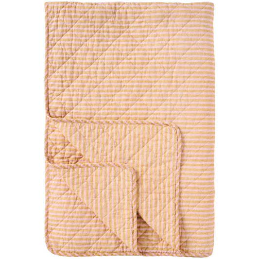Couette à rayure rose et jaune – 130x180 cm | 100% coton
