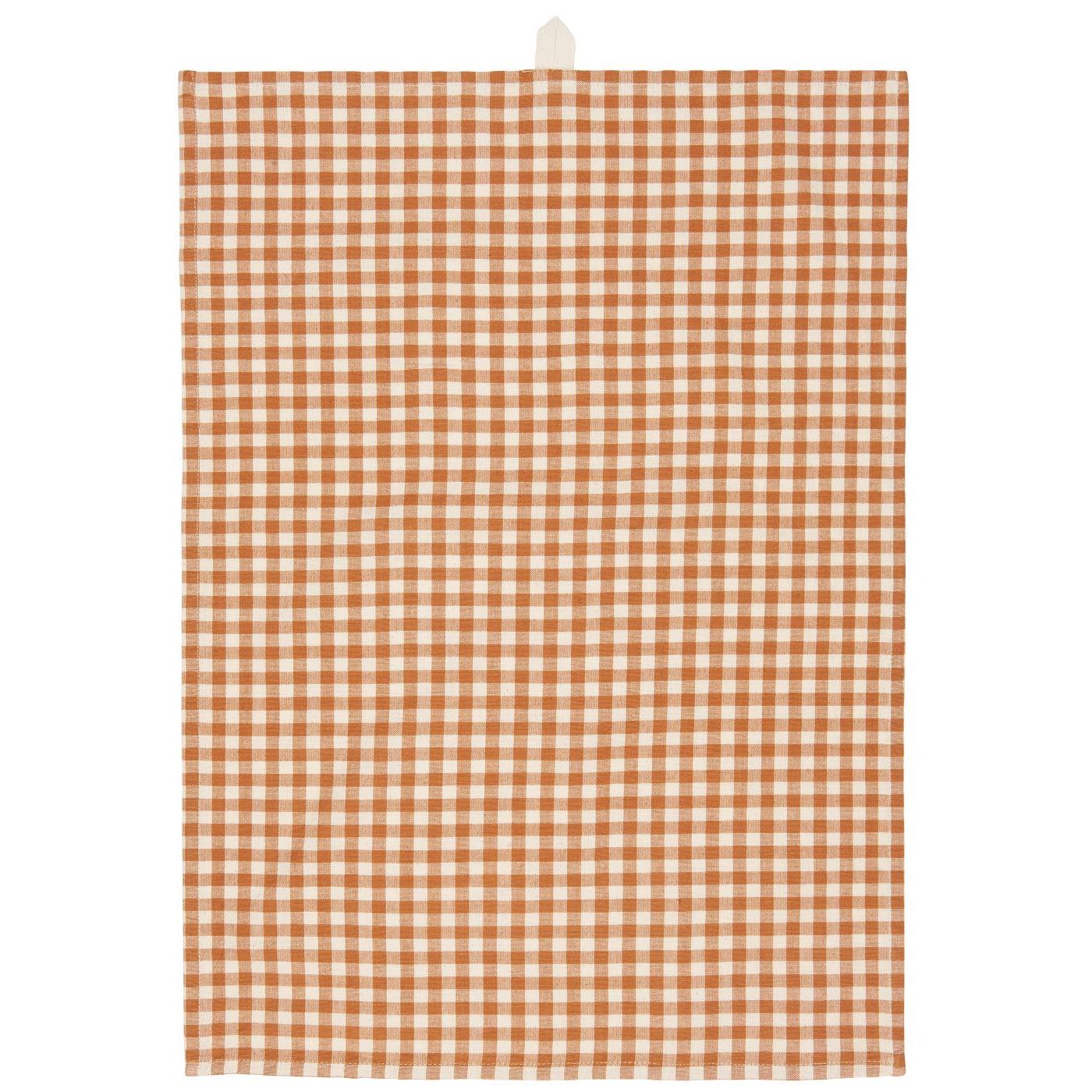 Torchon de Cuisine Terre Cuite à Carreaux – 100 % Coton