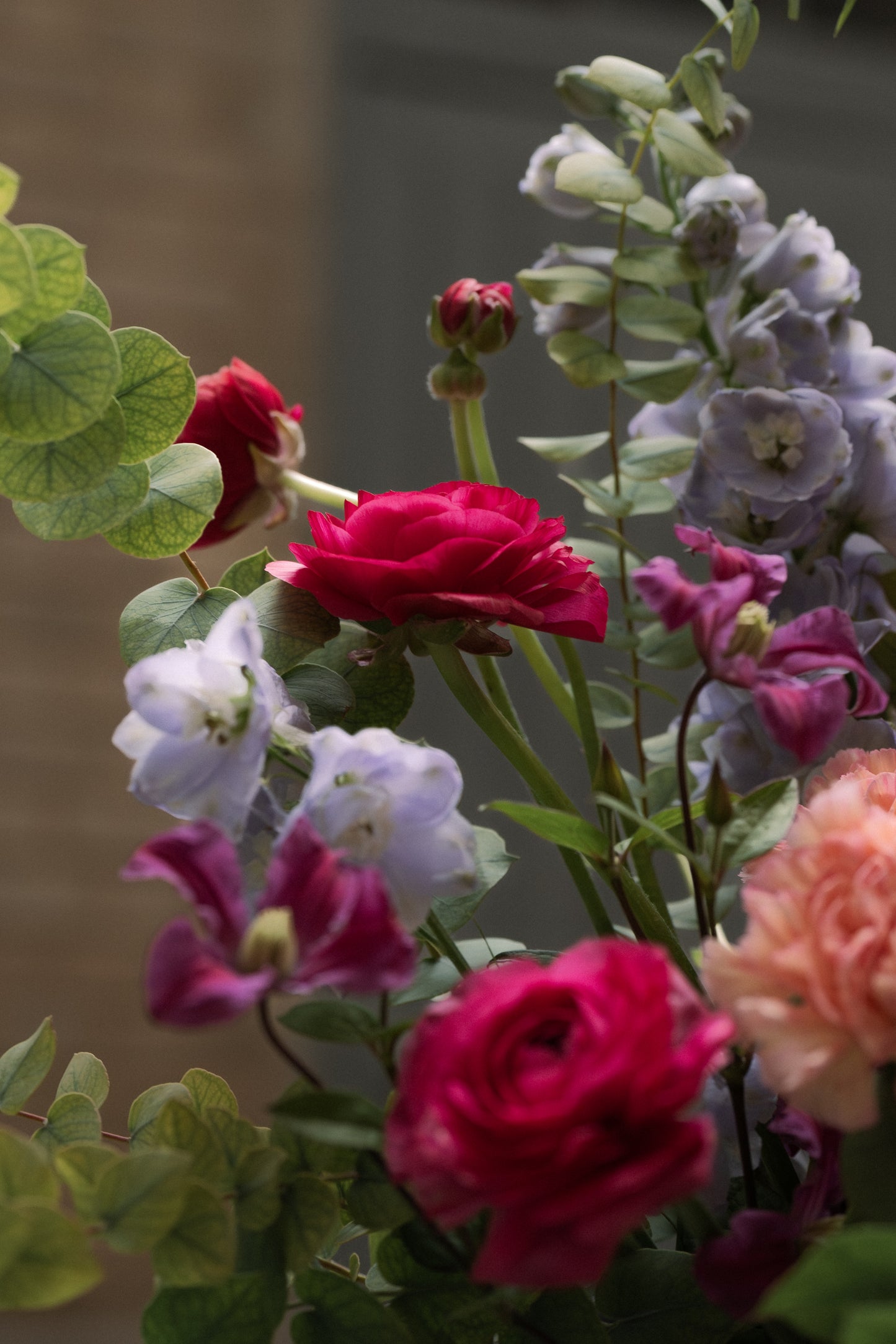 Bouquet Fuchsia et rosé de Saison
