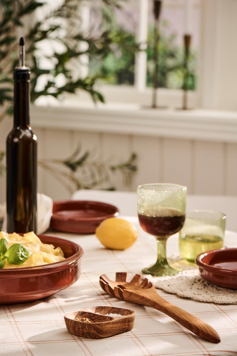 Nappe à grands carreaux crème et marron – 150x250 cm | 100% coton